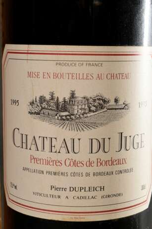 Flasche 1995 Chateau Du Juge, Rotwein, Bordeaux, Pierre Dubleich, 3l, Originalkiste vorhanden, durchgehend gute Kellerlagerung, Kapsel min. beschädigt - фото 3
