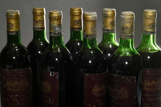 8 Flaschen 1985 Chateau La Mothe, mebac, Haut Medoc, Frankreich, Rotwein, 0,75l, durchgehend gute Kellerlagerung, us-in, Etikette und Kapseln beschädigt - Foto 4