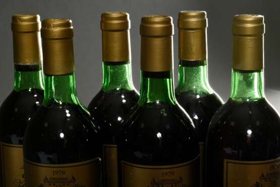 6 Flaschen 1979 Chateau Haut Mazeris, mebac, Fronsac, Frankreich, Rotwein, 0,75l, durchgehend gute Kellerlagerung, us-in, Etikette und Kapseln beschädigt - фото 3