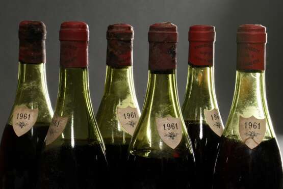 6 Flaschen 1961 Vins fins de la Cote de Nuits, Maison Thomas Bassot, Gevrey-Chambertin, Rotwein, Burgund, Frankreich, 0,75l, Etiketten und Kapseln beschädigt - photo 4