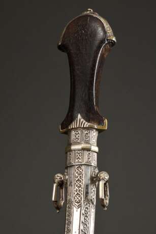 Jambiya Dolch mit ornamental verzierter Silber Scheide und Hartholz Griff, Persien 20.Jh., L. 39cm - фото 6