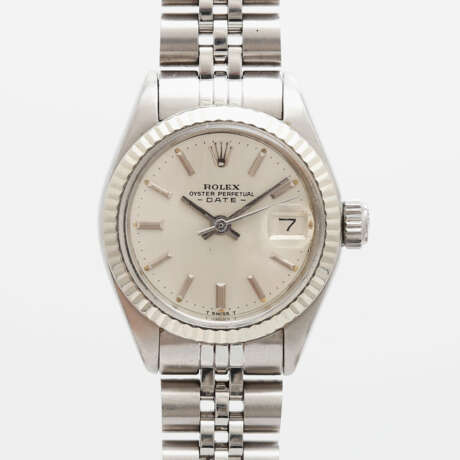 ROLEX Damenuhr "Date", ca. 1974. Edelstahl. - photo 1