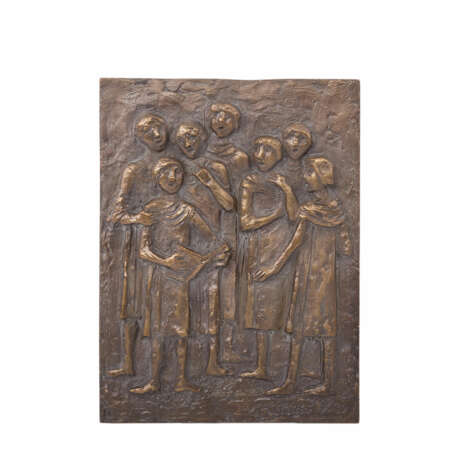 KNEER, ALBRECHT (geb. 1923), Bronzerelief "Chor", 20. Jahrhundert - Foto 1