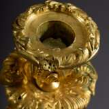 Feuervergoldeter Bronze Leuchter mit plastischer Dekoration "Omphale mit Löwenfell", Ende 19.Jh., H. 26cm - Foto 5