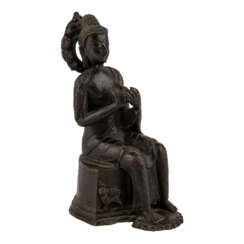 Buddha Maitreya aus Bronze.