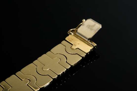 Feines Gelbgold 750 Armband mit modernen Elementen und Zirkonia, 42,4g, L. 20cm - photo 4