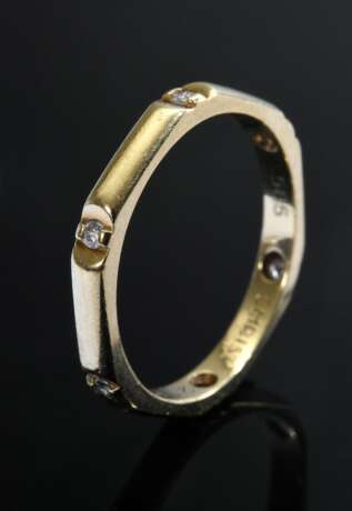 Zarter Gelbgold 585 Ring mit 6 Brillanten (zus. ca. 0,12ct/SI/W), Juwelier Christ, 2,5g, Gr. 54 - Foto 1