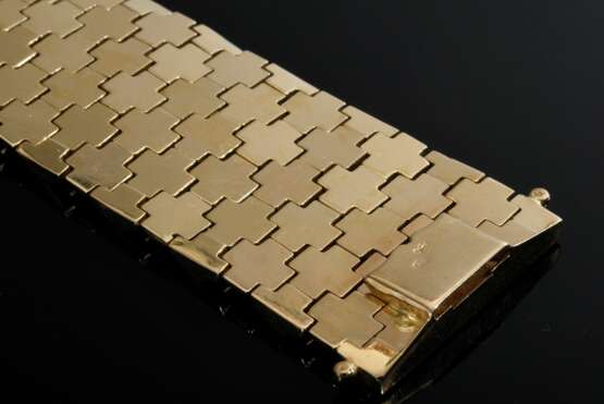 Breites Roségold 750 Armband mit kleinen Blütendekorationen, 74g, 19,8x3,3cm - photo 4