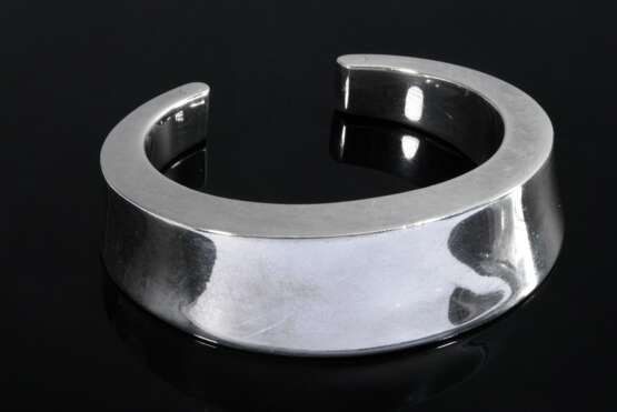 Moderne Georg Jensen Silber 925 Armspange, Entw.: Ove Went, 62,6g, Innendurchmesser 5,8x4,7cm, Tragespuren - photo 2