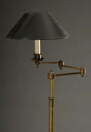 Metall Stehlampe auf rundem Fuß mit schwenkbarem Arm, H. 130cm - Foto 1