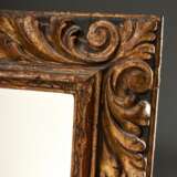 Spiegel mit geschnitztem Rahmen im Barock Stil, schwarz-gold gefasst, 71x63cm - photo 2
