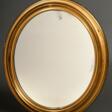 Ovaler Spiegel in vergoldetem Messingrahmen, Ende 19.Jh., altes Spiegelglas, 48,5x43,5cm, Alters- und Gebrauchsspuren - Аукционные цены
