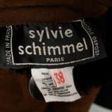 Gerade geschnittene Shearling Wendejacke mit beidseitigen Taschen und Knöpfen, Lammfell schwarz gefärbt und braunes Wildleder, Sylvie Schimmel/ Paris, Gr. 38 - photo 7