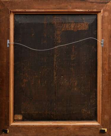 Bijlert, Jan Harmensz. van (1598-1671) "Trinkender Mann" nach Gerrit van Honthorst, Öl/Holz, verso alter Sammlungskleber mit Zuschreibung an Frans Hals, 79x62cm (m.R. 97x79,5cm), mittig Riss, kleine Defekte der… - photo 9