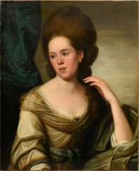 Davy, Robert (c.1735-1793) „Dame in grünem Kleid“ 1770(?), Öl/Leinwand, doubliert, u.r. sign./dat., kleine Randdefekte der Maloberfläche, feines Craquelé, rest.