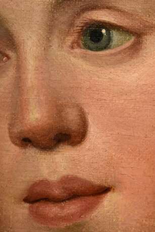 Davy, Robert (c.1735-1793) „Dame in grünem Kleid“ 1770(?), Öl/Leinwand, doubliert, u.r. sign./dat., kleine Randdefekte der Maloberfläche, feines Craquelé, rest. - фото 3