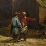 Teniers, David d. Jüngere (1610-1690) "Flußlandschaft mit Bauernkate und Personen", Öl/Holz, parkettiert, u. M. monogr., hinter Glas, 17,6x22,6cm (m.R. 30x34,5cm) - Foto 3