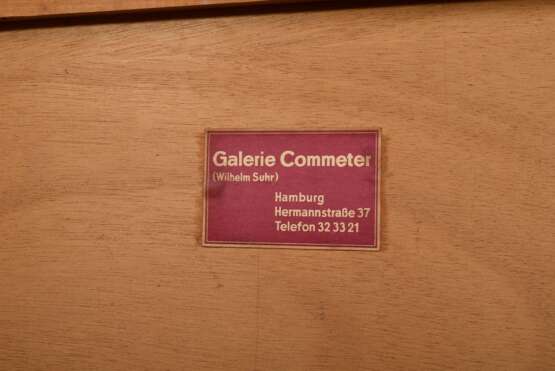 Unbekannter Künstler des 19.Jh. (Charles ?) "Palast an der Adria" 1878, Öl/Holz, u.r. undeutl. sign./dat./bez., verso Klebeetikett "Galerie Commeter/Hbg.", 32x53 (m.R. 45,5x66,5cm) - фото 5