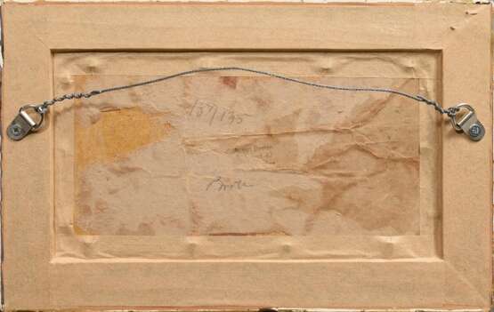 Feudel, Arthur (1857-1929) "Katwijk", Öl/Holz, u.l. sign., Berliner Leiste, 11,3x21cm (m.R. 17x26,7cm) - фото 4