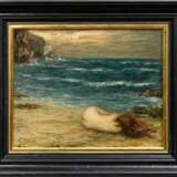 Ridel, Louis Marie Joseph (1866-1937) "Weiblicher Akt am Strand", Öl/Holz, u.l. sign., 38x46,5cm (m.R. 51,5x60cm), Craquelé - Foto 2