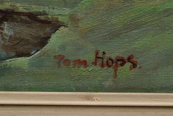 Hops, Tom (1906-1976) "Kärnten" 1939(?), Öl/Leinwand, u.r. sign., verso gewidmet./betit., 46,5x61cm (m.R. 53,5x68,3cm), Craquelé - Foto 3