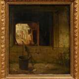 Unbekannter Künstler des 19.Jh. (Lip?) "Blick in einen Werkstatthof" 1878, Öl/Leinwand auf Malpappe kaschiert, u.l. sign., 31,6x27,5cm (m.R. 37x33,5cm), kleine Defekte der Maloberfläche - фото 3