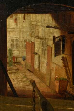 Unbekannter Künstler des 19.Jh. (Lip?) "Blick in einen Werkstatthof" 1878, Öl/Leinwand auf Malpappe kaschiert, u.l. sign., 31,6x27,5cm (m.R. 37x33,5cm), kleine Defekte der Maloberfläche - фото 4