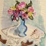 Bargheer, Eduard (1901-1979) "Blumenvase auf Tisch", Aquarell/Bleistift, 58,7x47,5cm, min. Altersspuren - Foto 1