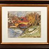 Flinte, Hilde (1923-1995) "Hamburger Brücke", Aquarell/Bleistift, u.r. sign., 28,5x35,7cm (m.R. 53,5x63,5cm), kleine Defekte - photo 2