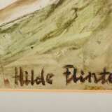 Flinte, Hilde (1923-1995) "Hamburger Brücke", Aquarell/Bleistift, u.r. sign., 28,5x35,7cm (m.R. 53,5x63,5cm), kleine Defekte - фото 3