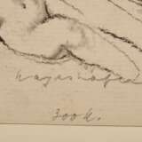 17 Mayershofer, Max (1875-1950) "Weibliche Aktzeichnungen", Kohle, je sign., je im Passepartout montiert, in Klappmappe, BM ca. 14,5x20-31x43cm (m.PP. 30x45-33x49cm), z.T. fleckig und kleine Defekte, Provenienz… - фото 3