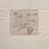 Mayershofer, Max (1875-1950) "Skizzenbuch", Tinte, mit 21 eingebundenen und eingeklebten Skizzen (v.a. Fantastisches und Alltagsszenen), je sign., BM ca. 10x8,5-15x9,5cm (40x30,5cm), Blätter z.T. lose, leichte … - Foto 13