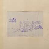 Mayershofer, Max (1875-1950) "Skizzenbuch", Tinte, mit 21 eingebundenen und eingeklebten Skizzen (v.a. Fantastisches und Alltagsszenen), je sign., BM ca. 10x8,5-15x9,5cm (40x30,5cm), Blätter z.T. lose, leichte … - Foto 23