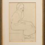 Modersohn-Becker, Paula (1876-1907) "Sitzendes Mädchen", verso "Stehende mit Kind auf dem Arm", Bleistift, monogr. "f.PMB./OM." durch Otto Modersohn (1865-1943), bez. u.l. "67", WV… - Foto 2