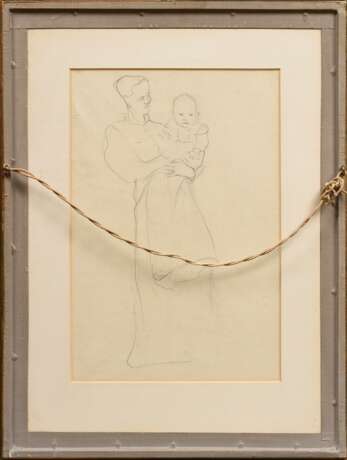 Modersohn-Becker, Paula (1876-1907) "Sitzendes Mädchen", verso "Stehende mit Kind auf dem Arm", Bleistift, monogr. "f.PMB./OM." durch Otto Modersohn (1865-1943), bez. u.l. "67", WV… - photo 4