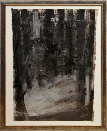Schwontkowski, Norbert (1949-2013) „Waldinneres“ um 1986, Öl/Mischtechnik/Papier, verso bez./betit./dat. und Stempel "Galerie Roche", BM ca. 100x72cm (m.R. 117x88,7cm) - фото 2