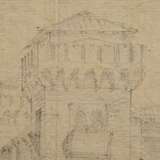 2 Sanquirico, Alessandro (1777-1849) "Mailand" und "Italienische Stadt", Bleistift auf Papier kaschiert, 1x sign., 1x verso bez., 23x29,5/24,8x39,8cm (29x35,5/26,5x41,5cm), fleckig, kleine Defekte, re… - photo 5