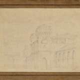 2 Sanquirico, Alessandro (1777-1849) "Mailand" und "Italienische Stadt", Bleistift auf Papier kaschiert, 1x sign., 1x verso bez., 23x29,5/24,8x39,8cm (29x35,5/26,5x41,5cm), fleckig, kleine Defekte, re… - фото 7