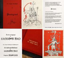 Dalí, Salvador (1904-1989) &quot;Les songes drolatiques de Pantagruel”, 152/250, 25 (Farb-)Lithographien, je sign., mit 2 Vorblättern, Edition Celami, Madrid/Genf 1973, in Originalmappe (80x59,5cm, leichte Gebrauchsspure…