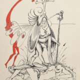 Dalí, Salvador (1904-1989) "Les songes drolatiques de Pantagruel”, 152/250, 25 (Farb-)Lithographien, je sign., mit 2 Vorblättern, Edition Celami, Madrid/Genf 1973, in Originalmappe (80x59,5cm, leichte Gebrauchsspure… - photo 3