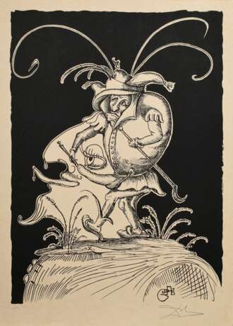 Dalí, Salvador (1904-1989) "Les songes drolatiques de Pantagruel”, 152/250, 25 (Farb-)Lithographien, je sign., mit 2 Vorblättern, Edition Celami, Madrid/Genf 1973, in Originalmappe (80x59,5cm, leichte Gebrauchsspure… - фото 7