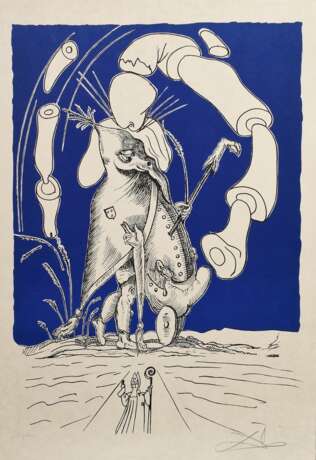 Dalí, Salvador (1904-1989) "Les songes drolatiques de Pantagruel”, 152/250, 25 (Farb-)Lithographien, je sign., mit 2 Vorblättern, Edition Celami, Madrid/Genf 1973, in Originalmappe (80x59,5cm, leichte Gebrauchsspure… - photo 11