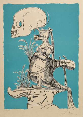 Dalí, Salvador (1904-1989) "Les songes drolatiques de Pantagruel”, 152/250, 25 (Farb-)Lithographien, je sign., mit 2 Vorblättern, Edition Celami, Madrid/Genf 1973, in Originalmappe (80x59,5cm, leichte Gebrauchsspure… - фото 16