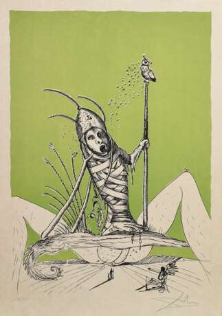 Dalí, Salvador (1904-1989) "Les songes drolatiques de Pantagruel”, 152/250, 25 (Farb-)Lithographien, je sign., mit 2 Vorblättern, Edition Celami, Madrid/Genf 1973, in Originalmappe (80x59,5cm, leichte Gebrauchsspure… - фото 17