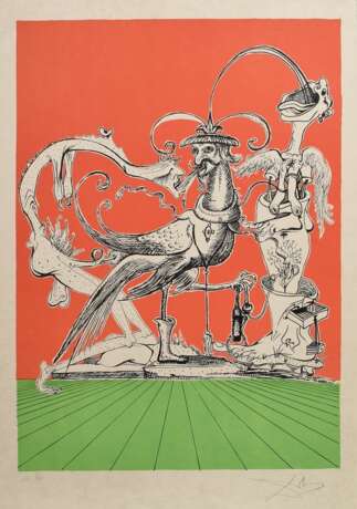 Dalí, Salvador (1904-1989) "Les songes drolatiques de Pantagruel”, 152/250, 25 (Farb-)Lithographien, je sign., mit 2 Vorblättern, Edition Celami, Madrid/Genf 1973, in Originalmappe (80x59,5cm, leichte Gebrauchsspure… - Foto 23