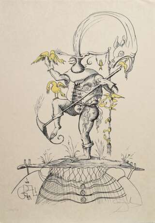 Dalí, Salvador (1904-1989) "Les songes drolatiques de Pantagruel”, 152/250, 25 (Farb-)Lithographien, je sign., mit 2 Vorblättern, Edition Celami, Madrid/Genf 1973, in Originalmappe (80x59,5cm, leichte Gebrauchsspure… - photo 25