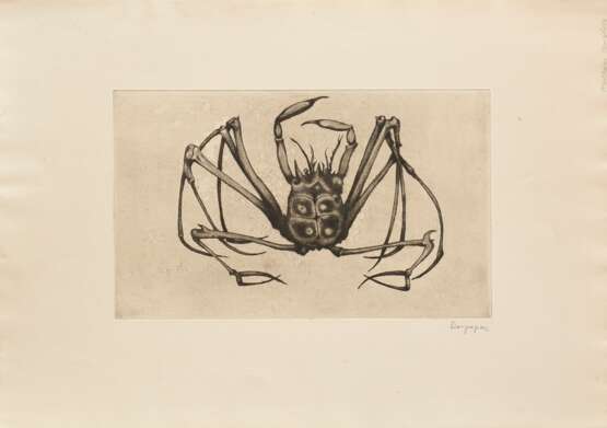 Derpapas, Georgios (1937-2014) "Krabbe" 1961, Radierung, wohl Griffelkunst, u.r. sign., PM 20,5x33,5cm, BM 38,2x54cm, leicht fleckig - photo 2