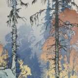 Droege, Oscar (1898-1983) "Wald", Farbholzschnitt, u.r. sign., PM 39,8x23,2cm (m.R. 60x46,5cm), leicht wellig - Foto 1