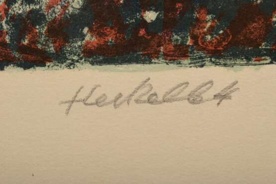 Heckel, Erich (1883-1970) „Regenbogen“ 1964, Farblithographie, 298/300, u. sign./dat./num., PM 44x58cm (m.R. 62x81,5cm), leicht vergilbt, ausgeblichen - фото 3