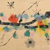 Miro, Joan (1893-1983) "Je travaille comme un jardinier" 1964, Farblithographie, 12/75, u. sign./num., 35,8x56cm (m.R. 49,5x76cm), Ecken lichtrandig, vergilbt - фото 1